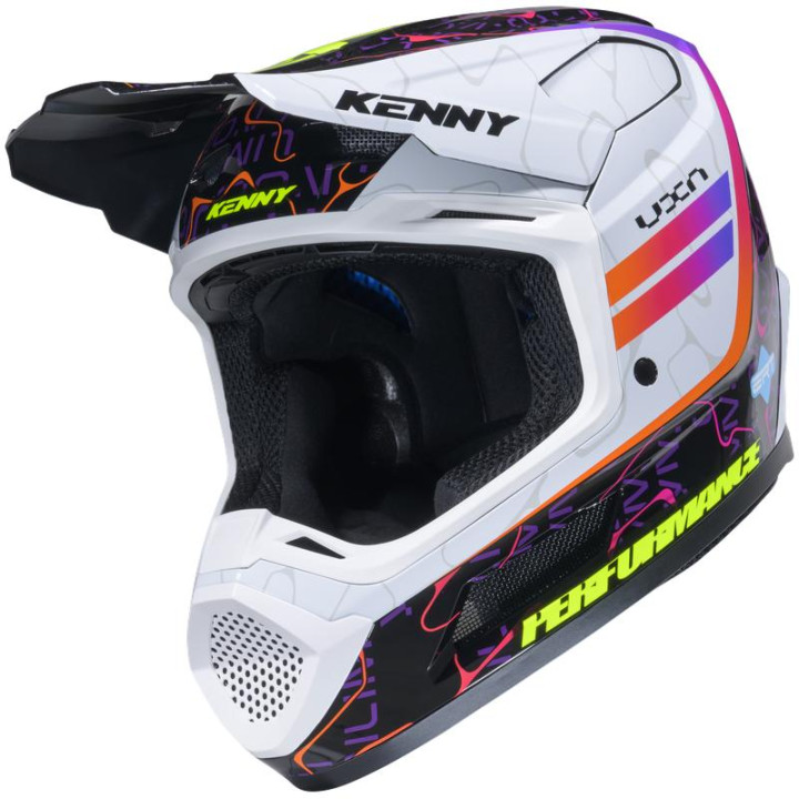 Casque KENNY performance graphic wave noir | Oxmoto