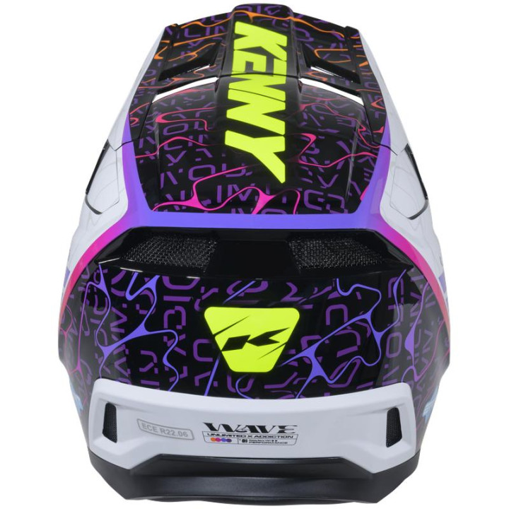 Casque KENNY performance graphic wave noir | Oxmoto