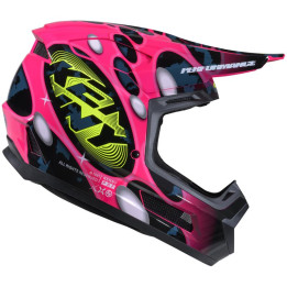 Casque KENNY performance graphic pop noir/rose | Oxmoto