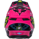 Casque KENNY performance graphic pop noir/rose | Oxmoto