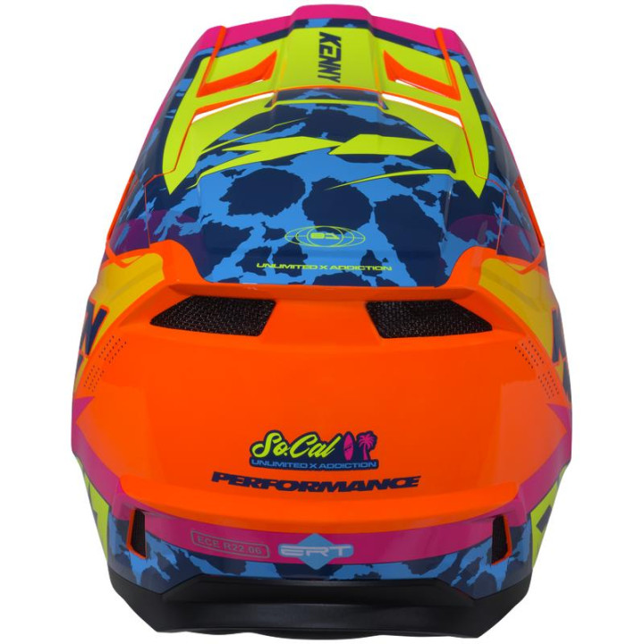 Casque KENNY performance graphic socal orange | Oxmoto