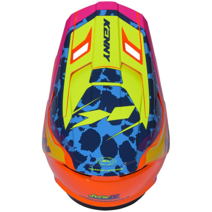 Casque KENNY performance graphic socal orange | Oxmoto