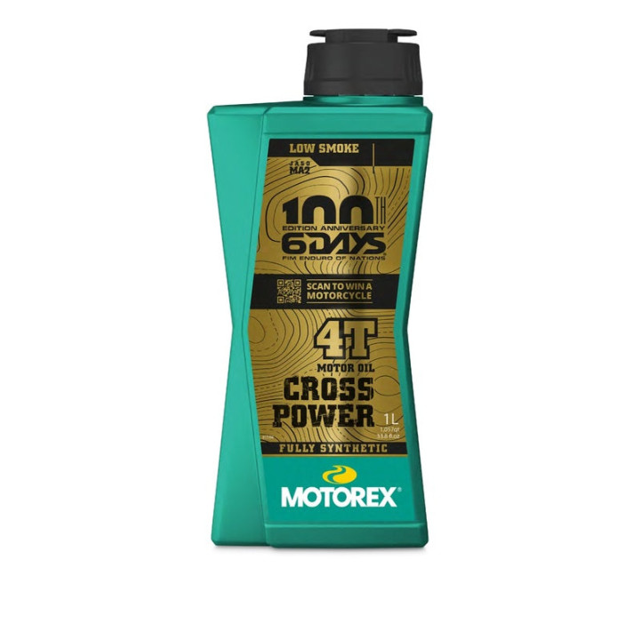 Huile moteur Motorex cross power 4T edition limitee 6days - 10w50 1L