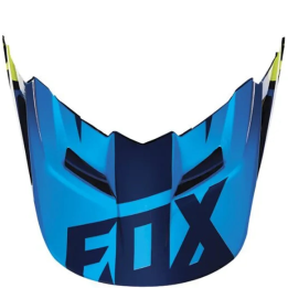 Visière FOX v1 race 2016 bleu/jaune | Oxmoto