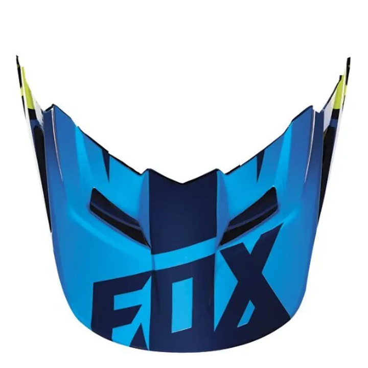 Visière FOX v1 race 2016 bleu/jaune | Oxmoto