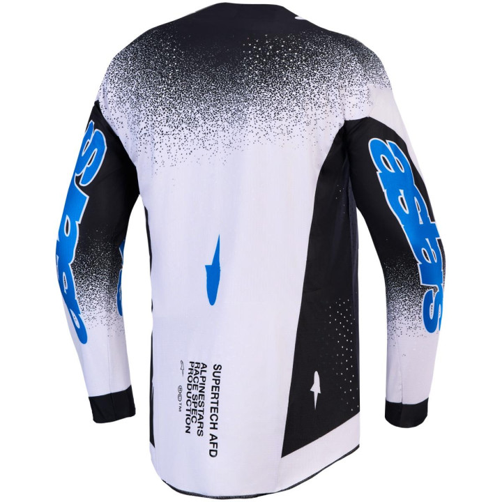 Maillot Alpinestars supertech hiten afd noir/blanc | Oxmoto