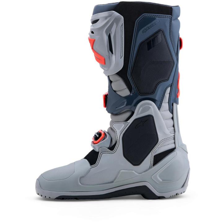 Bottes Alpinestars tech 10 enduro gris/rouge | Oxmoto