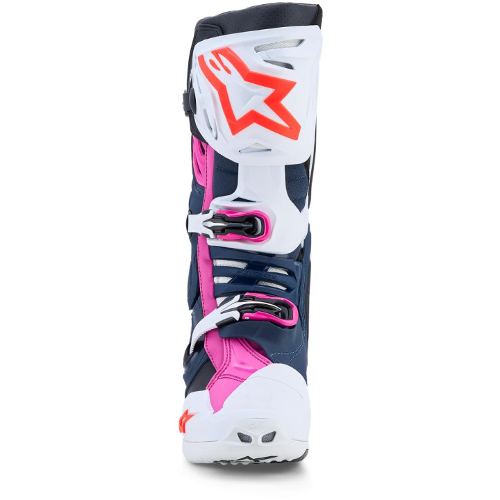 Bottes Alpinestars tech 10 supervented bleu/blanc/rose
