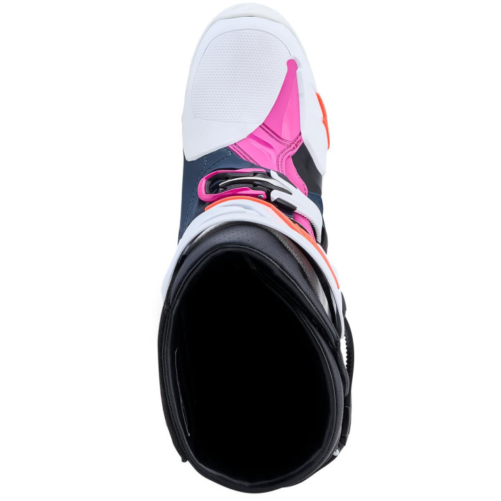 Bottes Alpinestars tech 10 supervented bleu/blanc/rose
