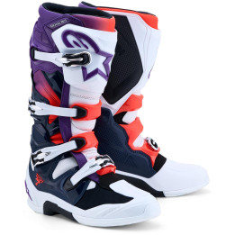 Bottes Alpinestars tech 7 violet/blanc | Oxmoto