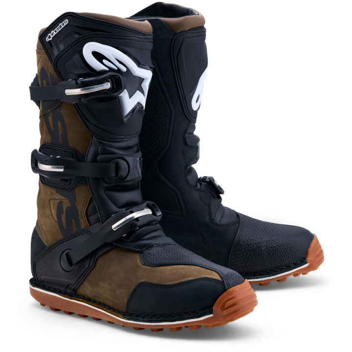 Bottes Alpinestars tech t marron/noir | Oxmoto