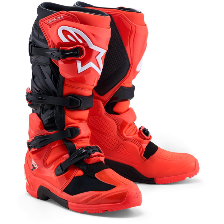 Bottes Alpinestars tech 7 enduro rouge/noir | Oxmoto