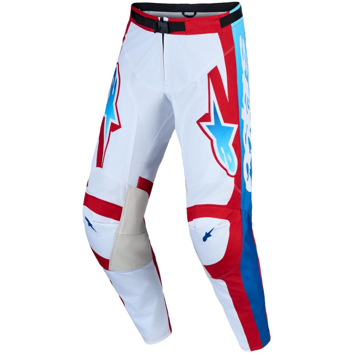 Pantalon Alpinestars racer hunt blanc/rouge | Oxmoto