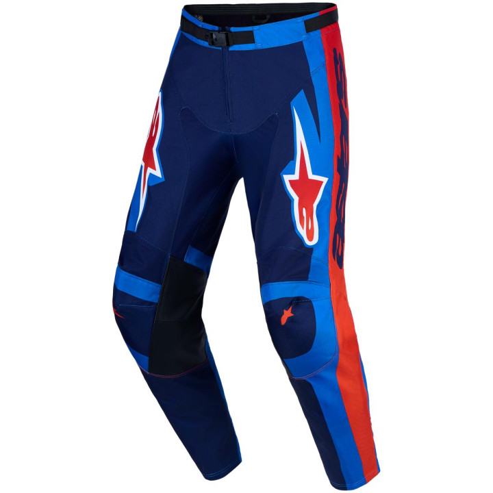 Pantalon Alpinestars racer hunt bleu/rouge | Oxmoto