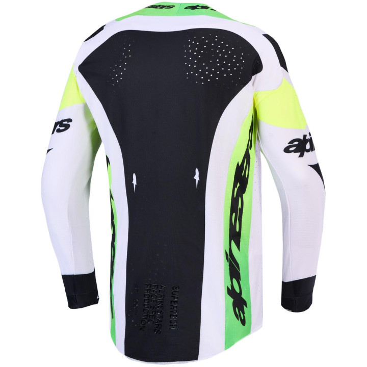 Maillot Alpinestars supertech dyna blanc/vert | Oxmoto