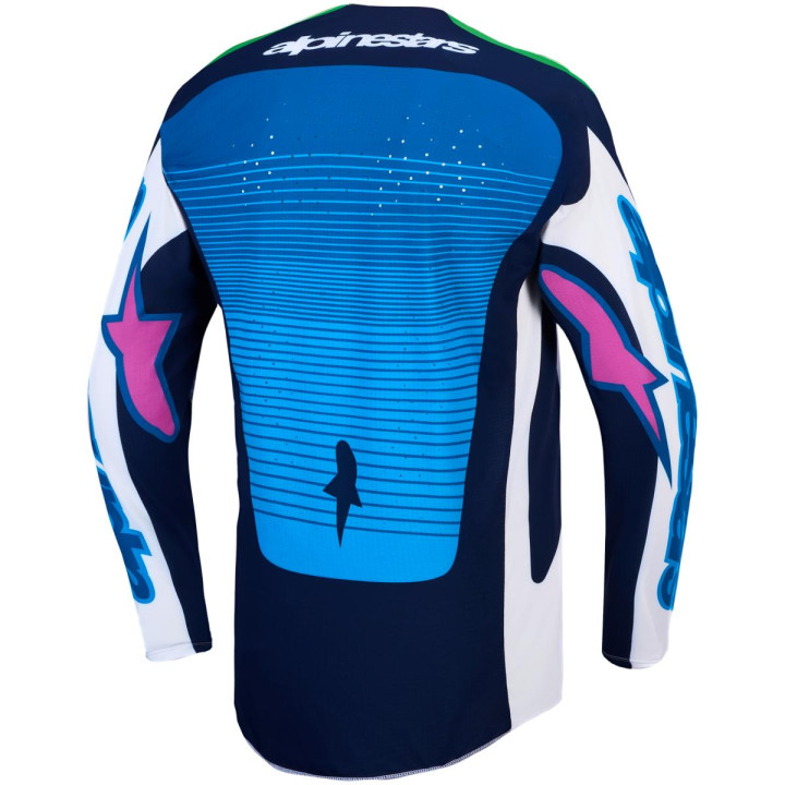 Maillot Alpinestars techstar maven blanc/bleu | Oxmoto