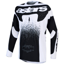 Maillot Alpinestars techstar swan blanc/noir | Oxmoto