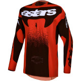 Maillot Alpinestars techstar swan rouge/noir | Oxmoto
