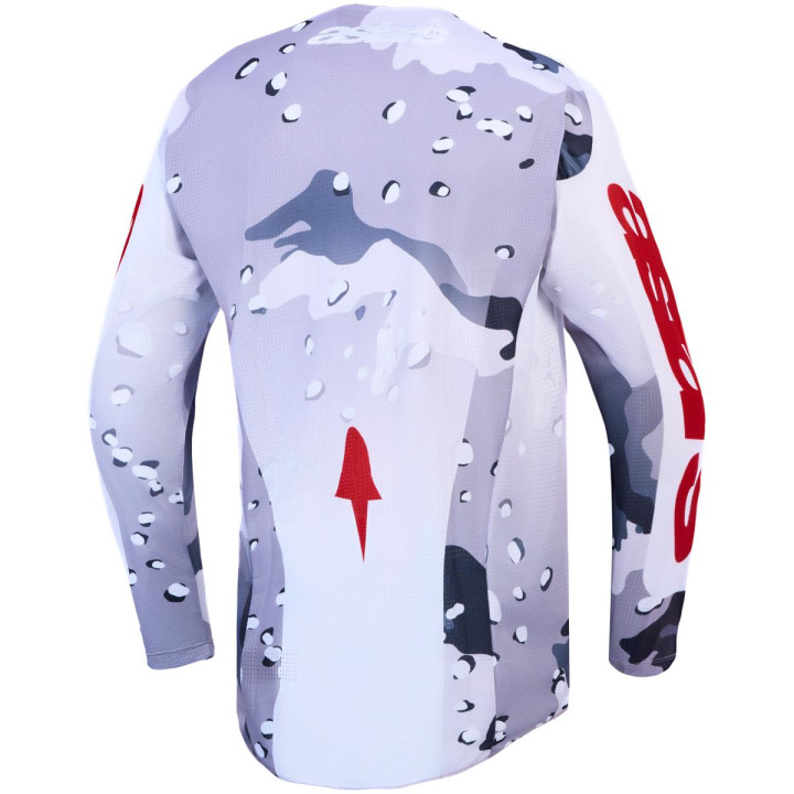 Maillot Alpinestars racer air lone gris/blanc | Oxmoto