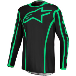 Maillot Alpinestars fluid apex v2 noir/vert | Oxmoto
