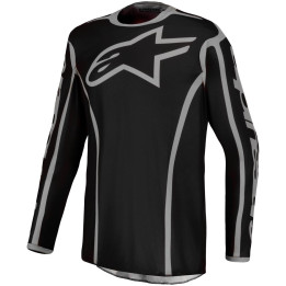 Maillot Alpinestars fluid apex v2 noir/argent | Oxmoto