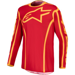 Maillot Alpinestars fluid apex v2 rouge/or | Oxmoto