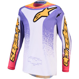 Maillot Alpinestars fluid drag violet/jaune | Oxmoto