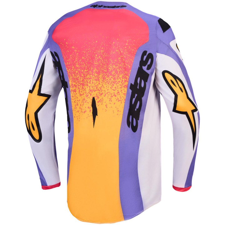 Maillot Alpinestars fluid drag violet/jaune | Oxmoto