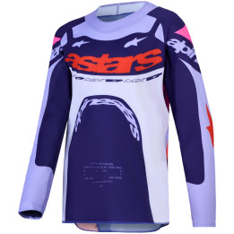 Maillot Alpinestars enfant supertech dyna violet/rose
