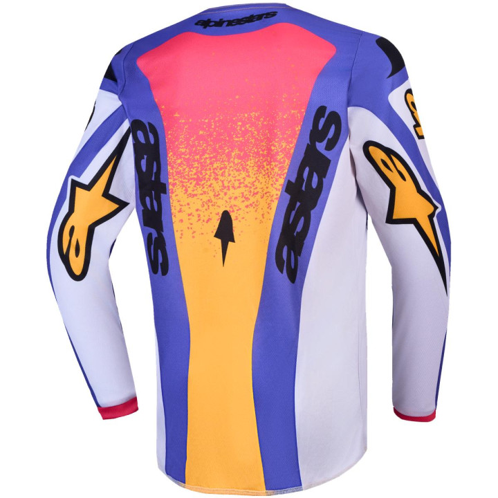 Maillot Alpinestars enfant fluid drag violet/jaune | Oxmoto