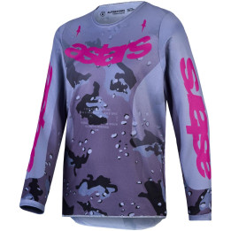 Maillot Alpinestars enfant fluid lone gris/violet | Oxmoto