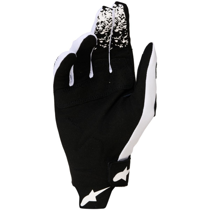 Gants Alpinestars techstar blanc/noir | Oxmoto