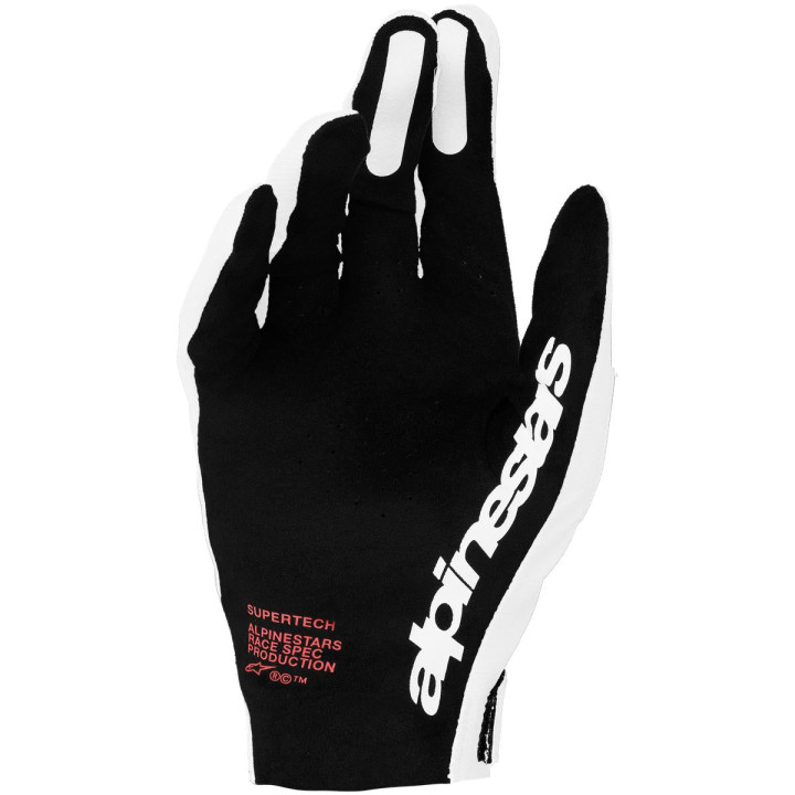 Gants Alpinestars supertech mx blanc/noir | Oxmoto