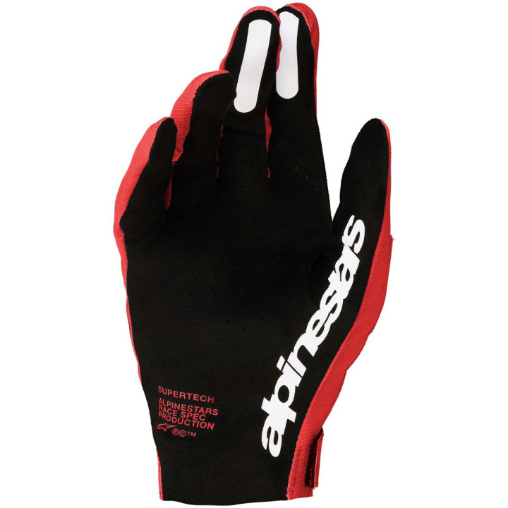 Gants Alpinestars supertech mx rouge/noir | Oxmoto
