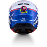 Casque Alpinestars s-m7 blaster blanc/bleu | Oxmoto