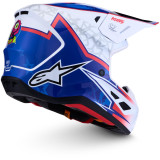 Casque Alpinestars s-m7 blaster blanc/bleu | Oxmoto