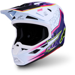 Casque Alpinestars s-m7 blaster violet/rose | Oxmoto