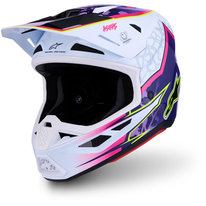 Casque Alpinestars s-m7 blaster violet/rose | Oxmoto