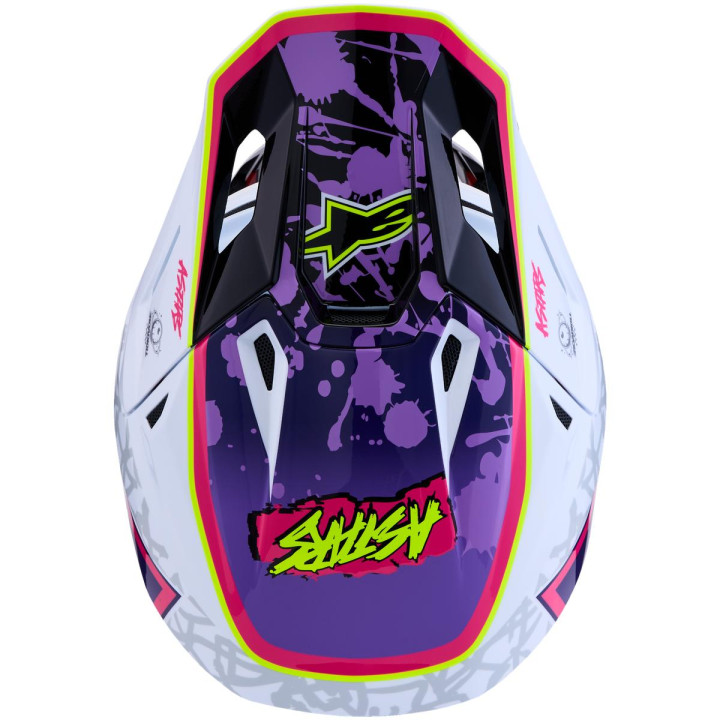 Casque Alpinestars s-m7 blaster violet/rose | Oxmoto