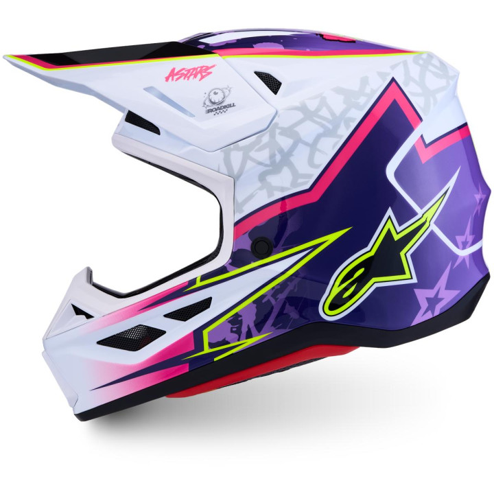 Casque Alpinestars s-m7 blaster violet/rose | Oxmoto