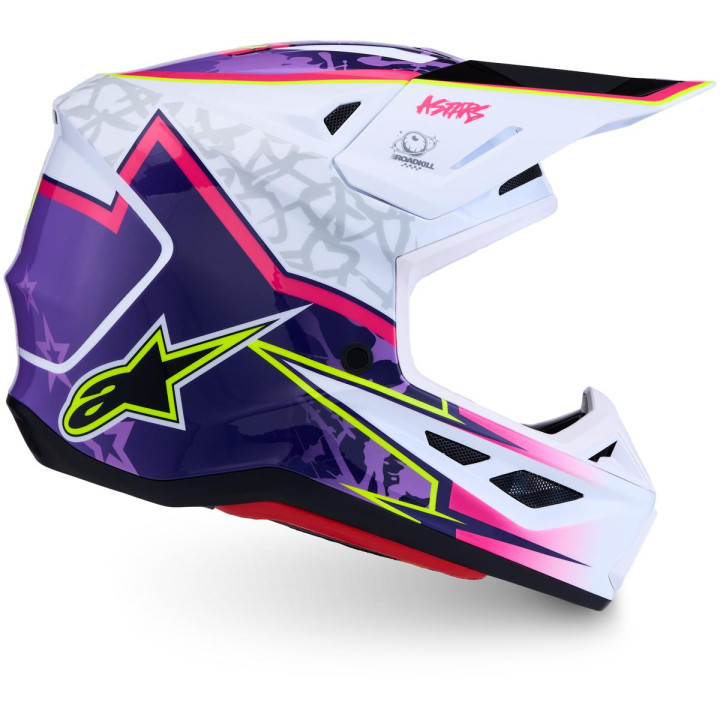Casque Alpinestars s-m7 blaster violet/rose | Oxmoto