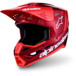 Casque Alpinestars s-m3 radium rouge/blanc | Oxmoto