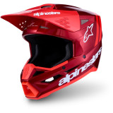 Casque Alpinestars s-m3 radium rouge/blanc | Oxmoto