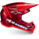 Casque Alpinestars s-m3 radium rouge/blanc | Oxmoto
