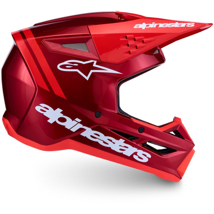 Casque Alpinestars s-m3 radium rouge/blanc | Oxmoto