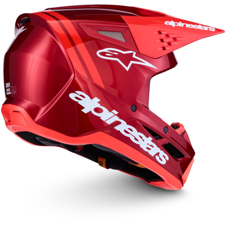 Casque Alpinestars s-m3 radium rouge/blanc | Oxmoto