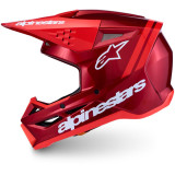 Casque Alpinestars s-m3 radium rouge/blanc | Oxmoto