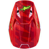 Casque Alpinestars s-m3 falcon rouge/blanc | Oxmoto