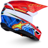 Casque Alpinestars s-m3 falcon rouge/blanc | Oxmoto