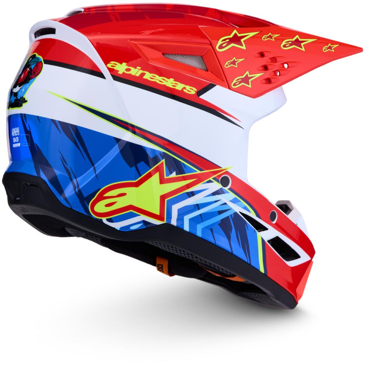 Casque Alpinestars s-m3 falcon rouge/blanc | Oxmoto
